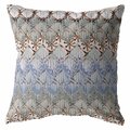 Palacedesigns 26 in. Orange & Gray Hatch Indoor & Outdoor Throw Pillow PA3104237